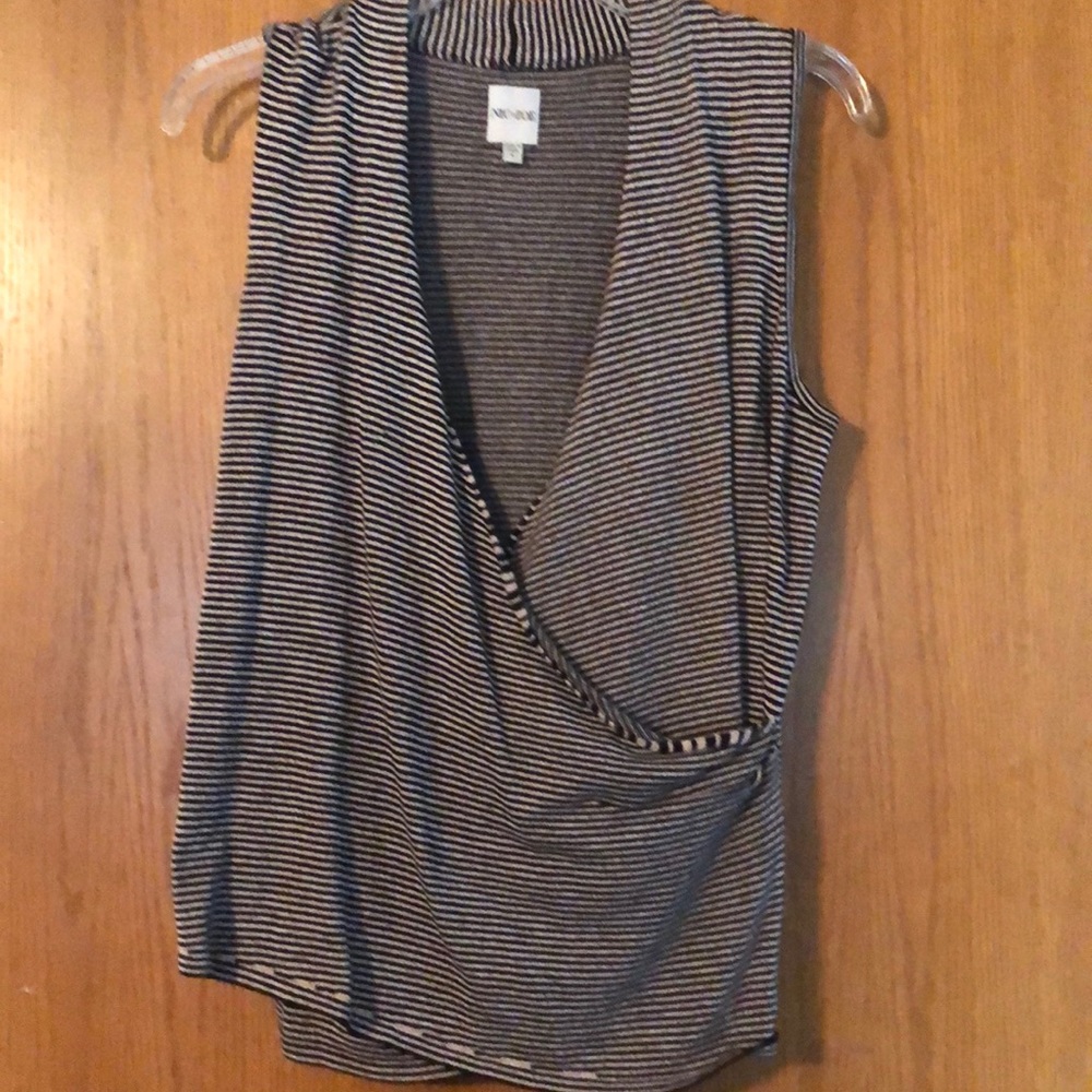 L Nic +Zoe black and cream vest